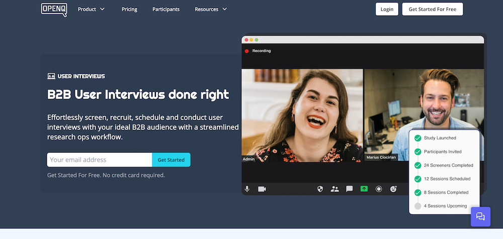 B2B User Interviews - OpenQ - openq.co